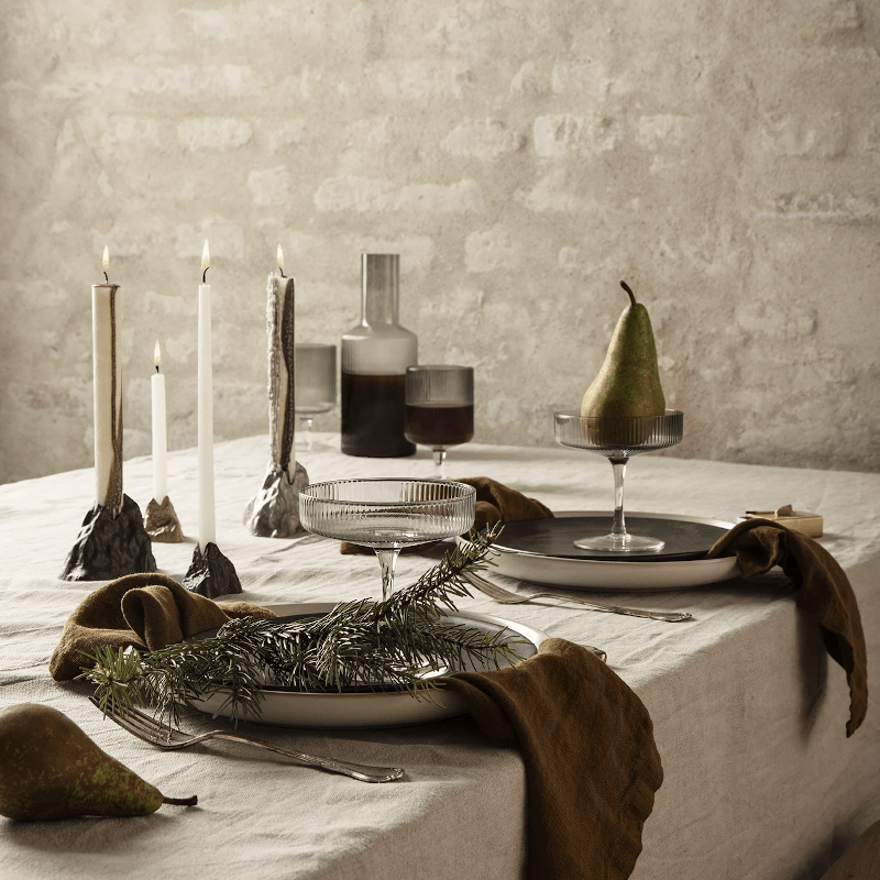 Kerzenhalter - Stone small Alu von Ferm Living