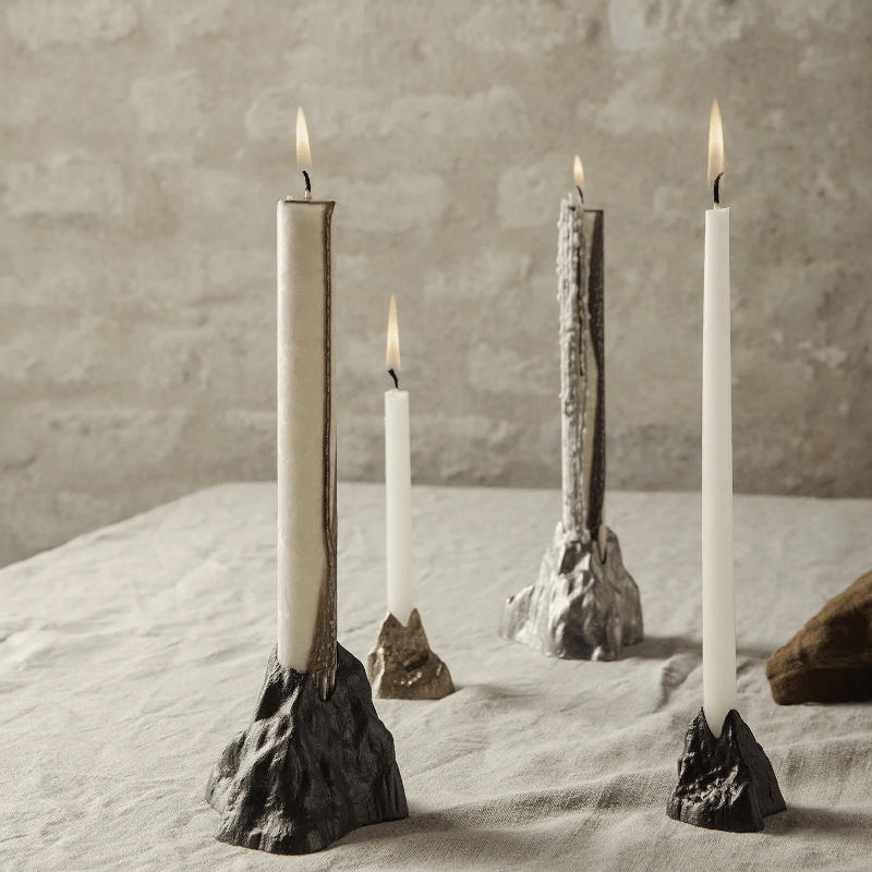 Kerzenhalter - Stone small black von Ferm Living