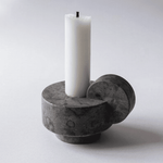 Kerzenständer - CANDELSTICK grey von Stenhuggardottern