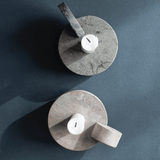 Kerzenständer - CANDELSTICK grey von Stenhuggardottern