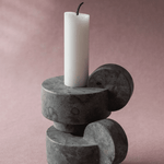 Kerzenständer - CANDELSTICK grey von Stenhuggardottern