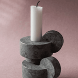 Kerzenständer - CANDELSTICK grey von Stenhuggardottern