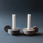 Kerzenständer - CANDELSTICK grey von Stenhuggardottern