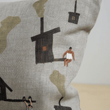 Kissenbezug – SAUNA gestickt von Fine Little Day