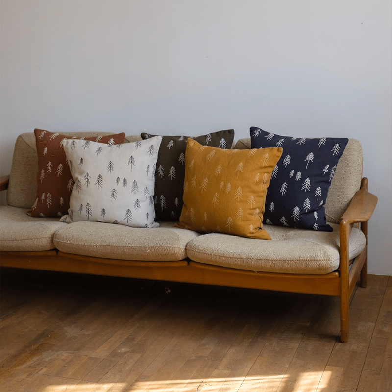 Kissenbezug - TALL gestickt mustard von Fine little Day