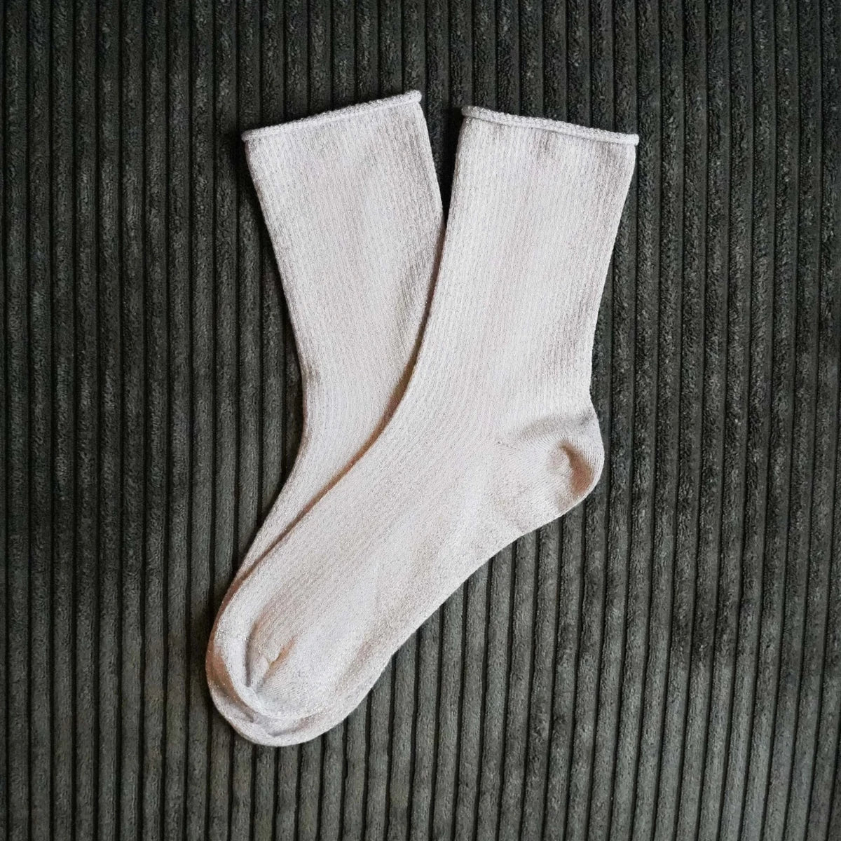 KLUE - Socken Glitzer Lyocell beige