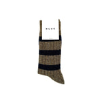 KLUE - Socken Merinowolle mit Streifen braun/schwarz