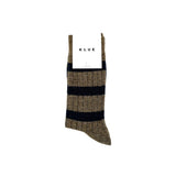 KLUE - Socken Merinowolle mit Streifen braun/schwarz