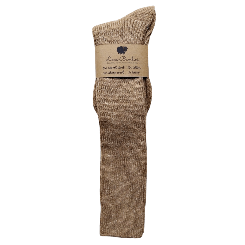 Kniesocken - Camelia lungo beige von Lana Bambini