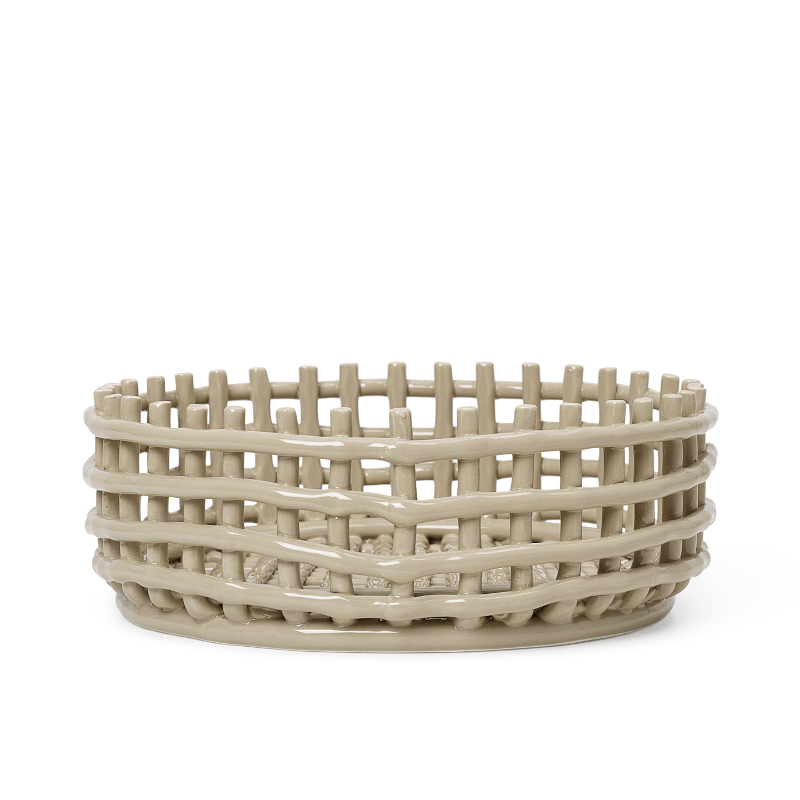 Korb – Ceramic Centrepiece cashmere von Ferm Living