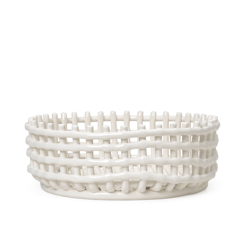 Korb - Ceramic Centrepiece weiss von Ferm Living