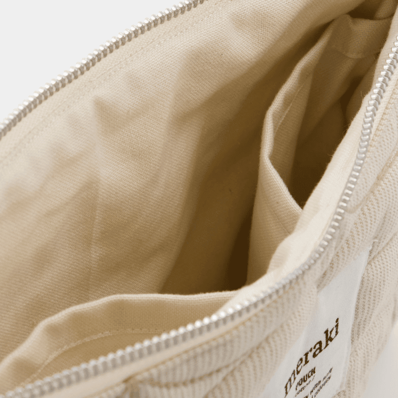 Kosmetikbeutel - Mentha off white/safari von Meraki