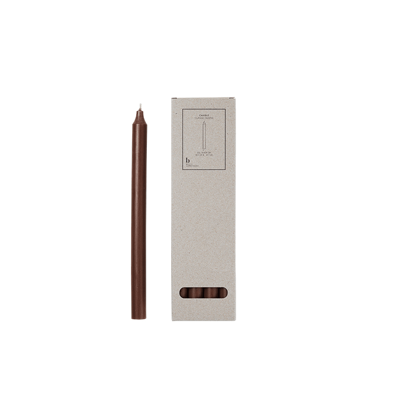 Kronkerzen - Rustik Brown L 8er Set von Broste Copenhagen