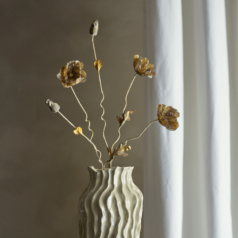 Kunstblume - Poppy braun von Bloomingville