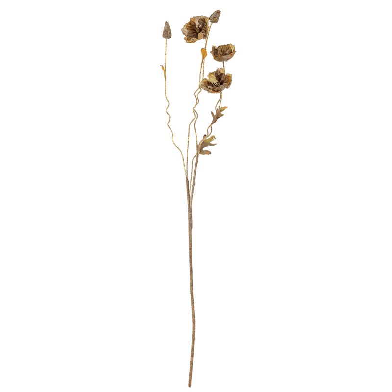 Kunstblume - Poppy braun von Bloomingville