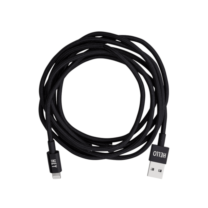 Ladekabel iPhone extra lang schwarz von Design Letters