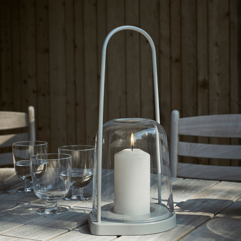 Laterne - Bell light grey L von Skagerak