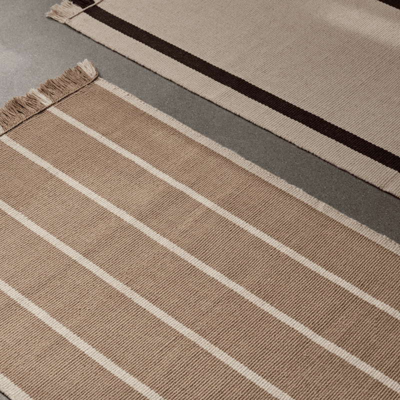 Läufer - Kelim Calm dark sand/off white von Ferm Living