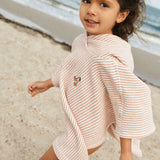 Liewood - Poncho Paco stripe tuscany rose/creme de la creme

