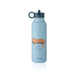 Liewood - Trinkflasche Falk Tiger/Beach Blue L
