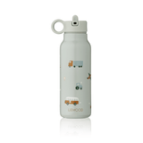 Liewood - Trinkflasche Falk Vehicles/dove blue mix