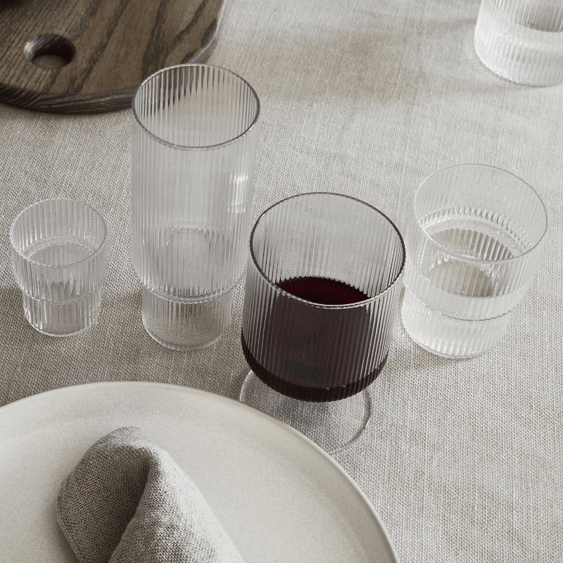 Likörglas - Ripple klar 4er Set von Ferm Living