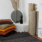 Liv Interior - Teppich Kelim Dhaka Jute schwarz