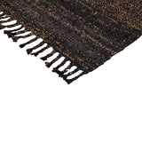 Liv Interior - Teppich Kelim Dhaka Jute schwarz