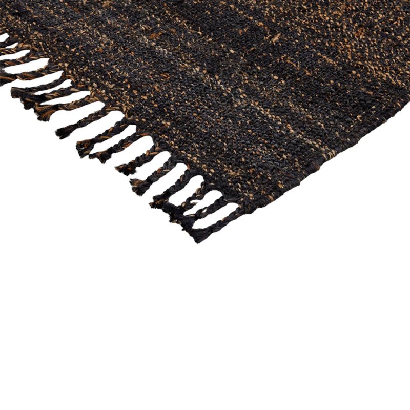 Liv Interior - Teppich Kelim Dhaka Jute schwarz