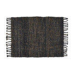 Liv Interior - Teppich Kelim Dhaka Jute schwarz