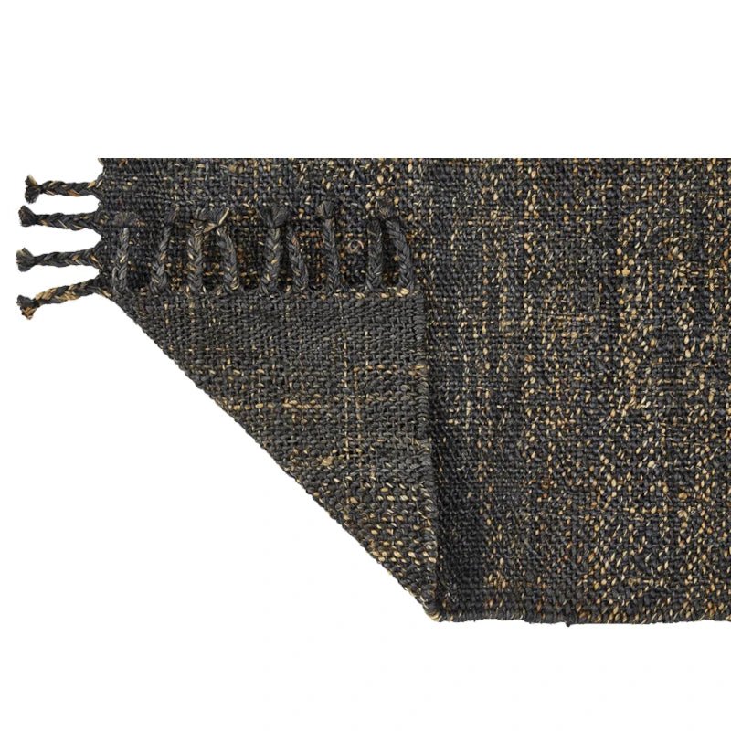 Liv Interior - Teppich Kelim Dhaka Jute schwarz