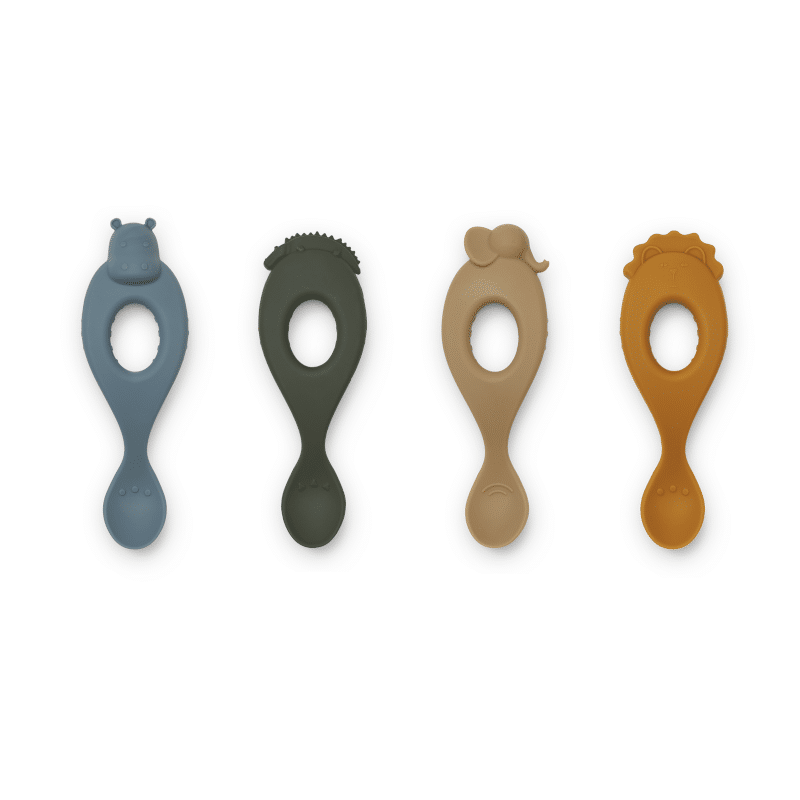 Löffel - Liva Safari/blue multi mix 4er Set von Liewood