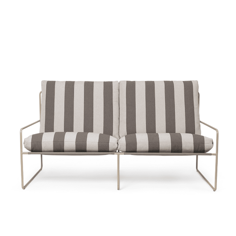 Lounge 2 Seater – Desert Stripe cashmere/chocolate von Ferm Living