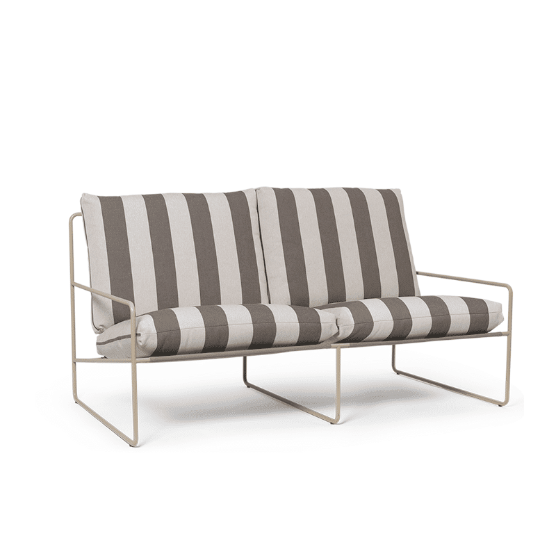 Lounge 2 Seater – Desert Stripe cashmere/chocolate von Ferm Living