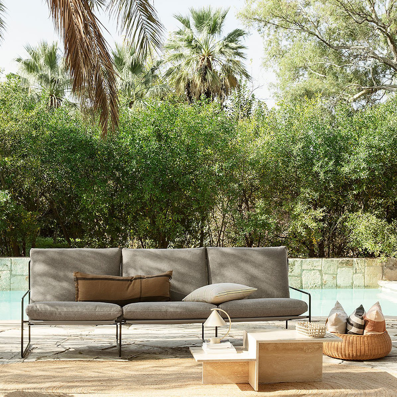 Lounge 3 Seater - Desert Dolce black/dark sand von Ferm Living