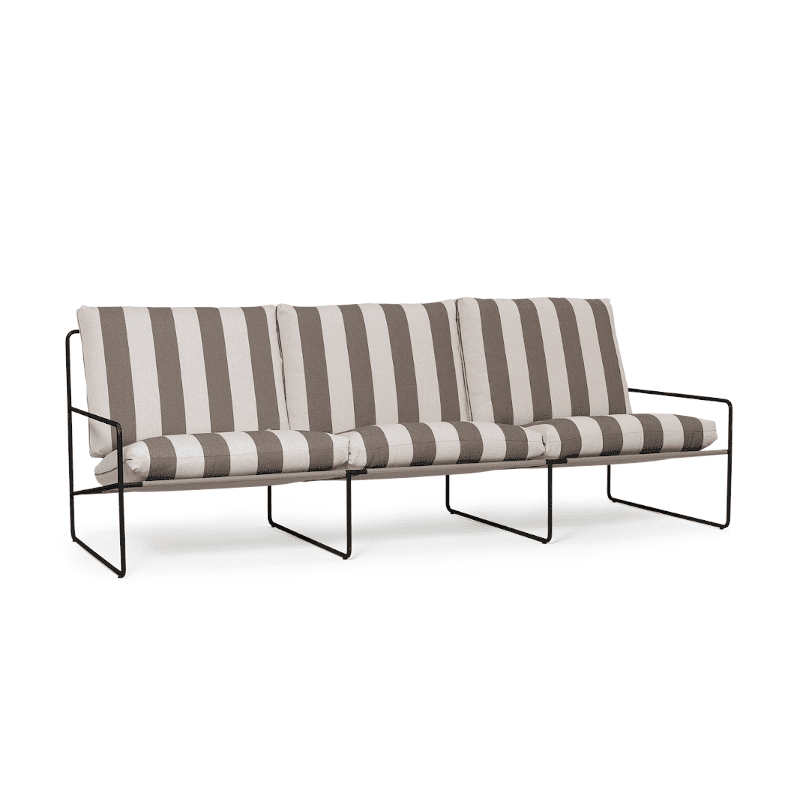 Lounge 3 Seater – Desert Stripe black/chocolate von Ferm Living