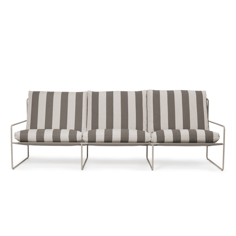 Lounge 3 Seater – Desert Stripe cashmere/chocolate von Ferm Living