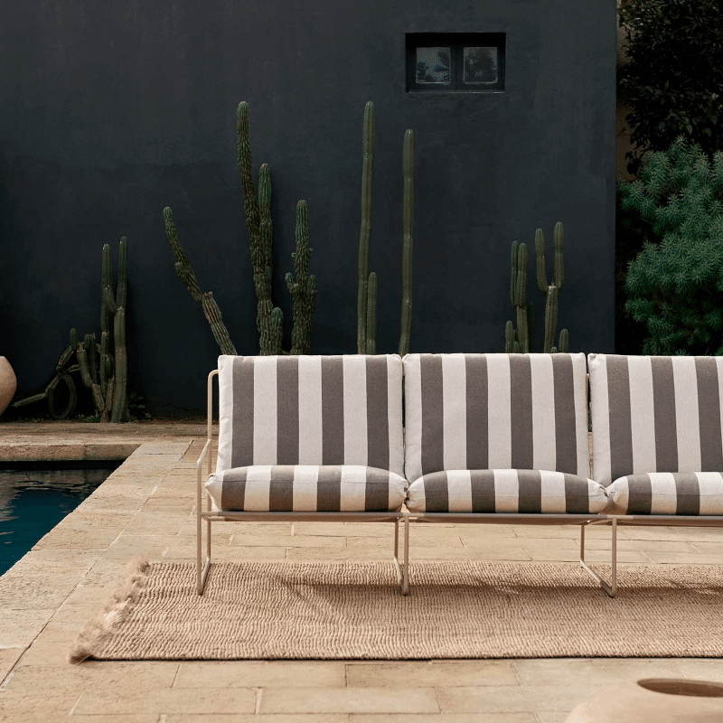 Lounge 3 Seater – Desert Stripe cashmere/chocolate von Ferm Living