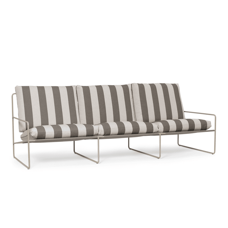 Lounge 3 Seater – Desert Stripe cashmere/chocolate von Ferm Living