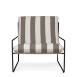 Lounge Chair – Desert Stripe black/chocolate von Ferm Living