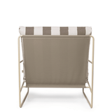 Lounge Chair – Desert Stripe cashmere/chocolate von Ferm Living