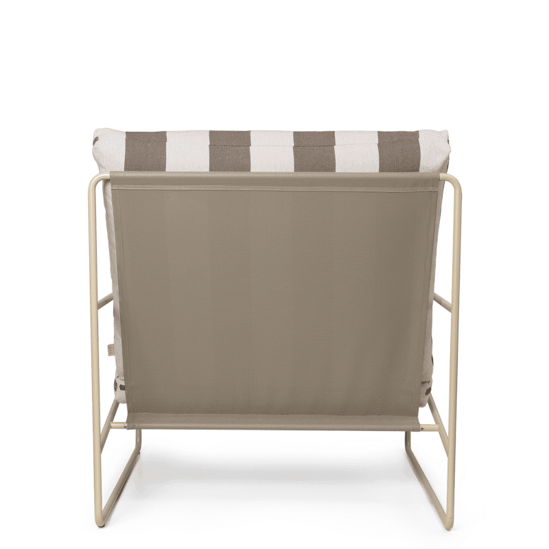 Lounge Chair – Desert Stripe cashmere/chocolate von Ferm Living