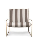Lounge Chair – Desert Stripe cashmere/chocolate von Ferm Living