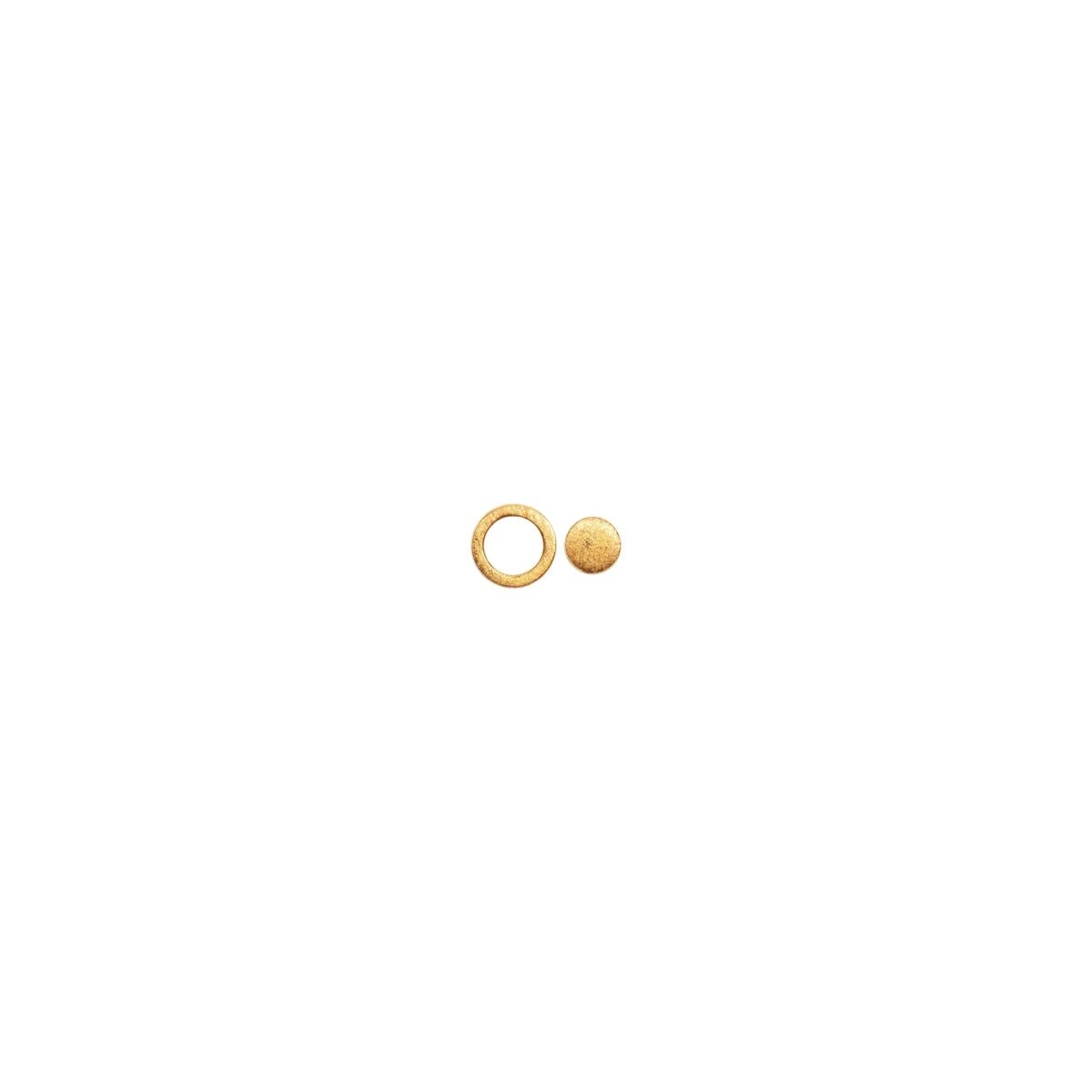 LULU Copenhagen - Ohrring Family Round brushed Gold

