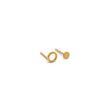 LULU Copenhagen - Ohrring Family Round brushed Gold