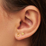 LULU Copenhagen - Ohrring Family Round brushed Gold
