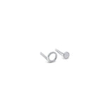 LULU Copenhagen - Family Round brushed silver earring