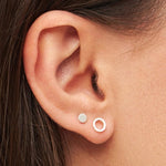 LULU Copenhagen - Ohrring Family Round brushed Silber