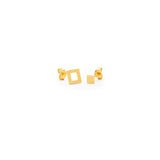 LULU Copenhagen - Ohrring Family Square brushed Gold