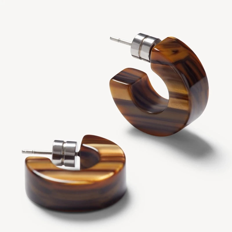 Machete - Ohrringe Hoops Muse Tiger s Eye